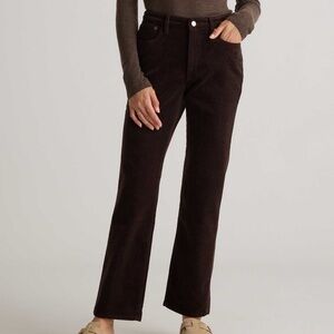 Quince | Organic Stretch Corduroy Straight Leg Pants in Espresso